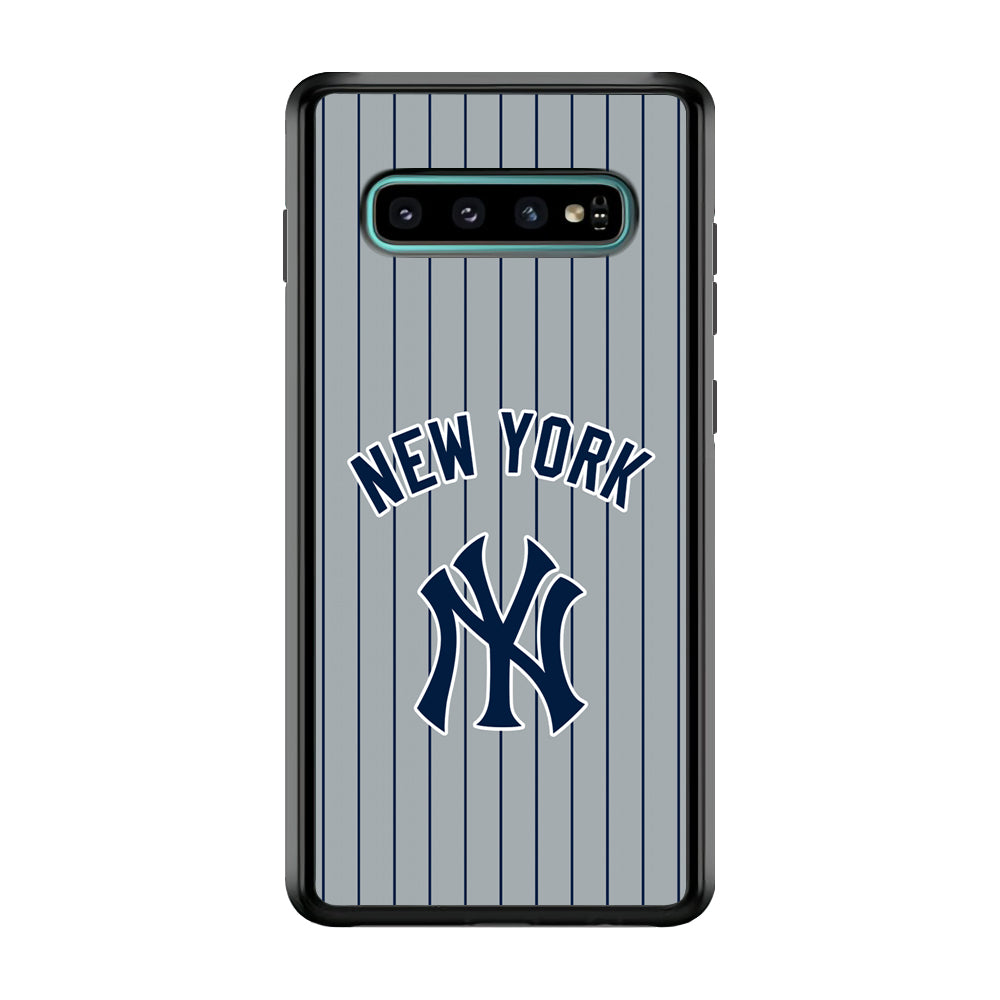 New York Yankees Curves Line Jersey Samsung Galaxy S10 Plus Case