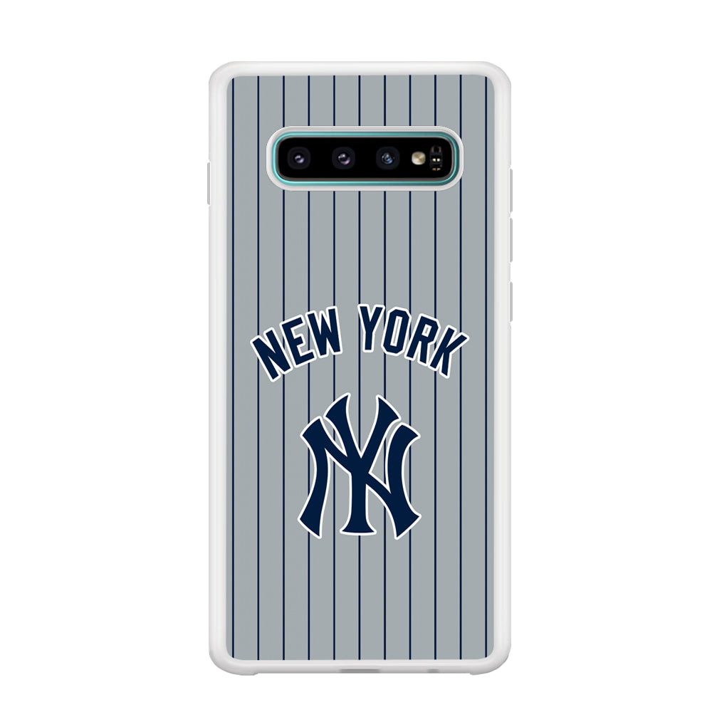 New York Yankees Curves Line Jersey Samsung Galaxy S10 Case