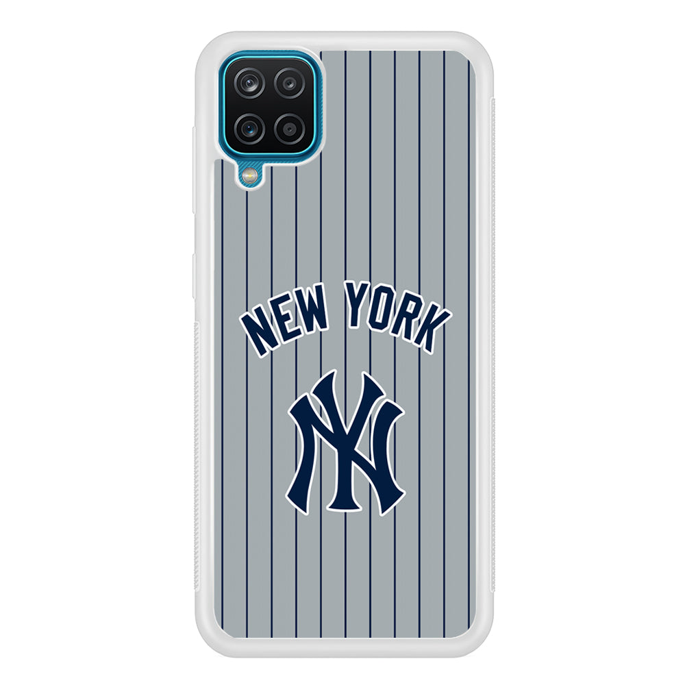 New York Yankees Curves Line Jersey Samsung Galaxy A12 Case