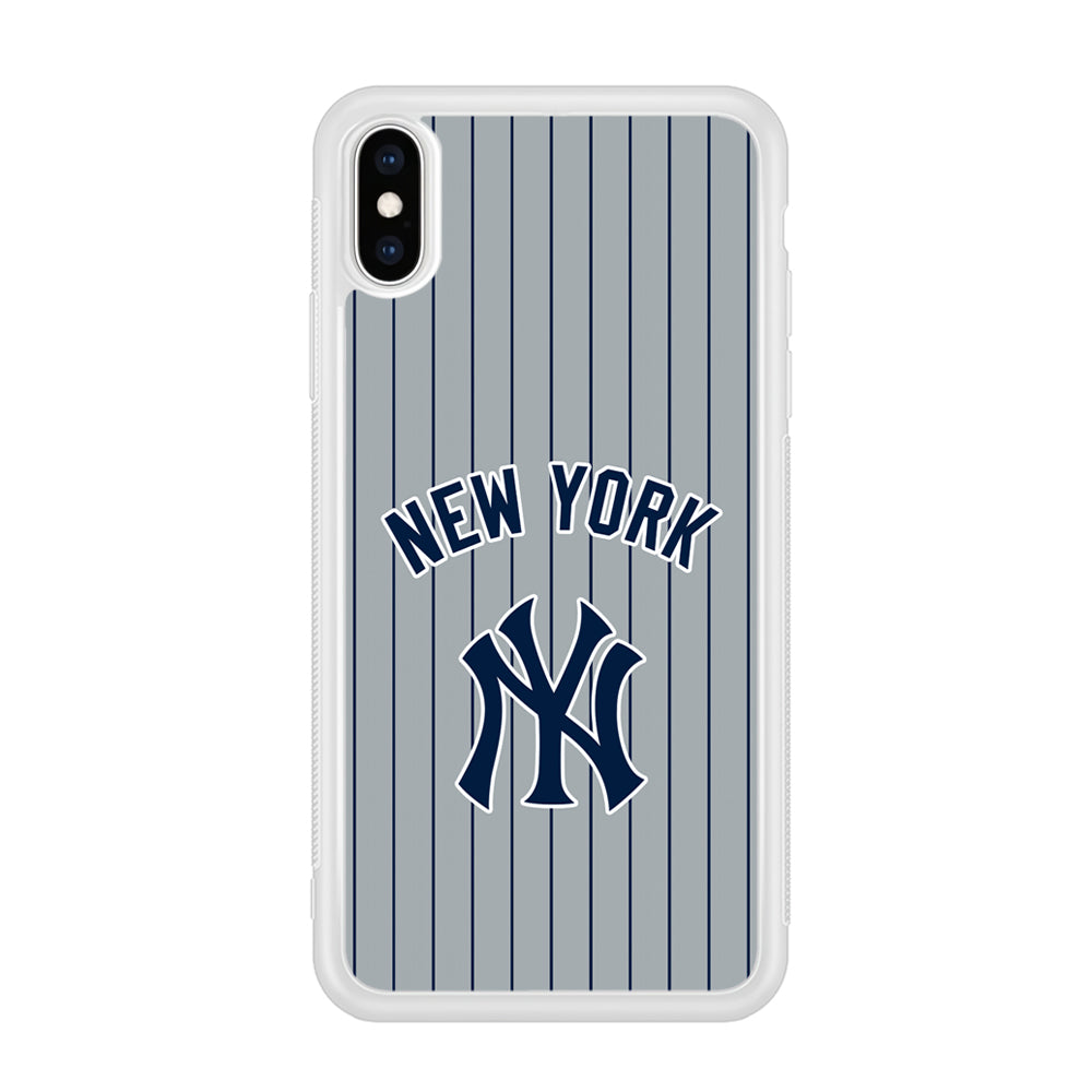 New York Yankees Curves Line Jersey iPhone X Case