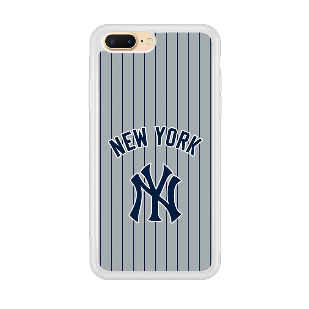 New York Yankees Curves Line Jersey iPhone 8 Plus Case