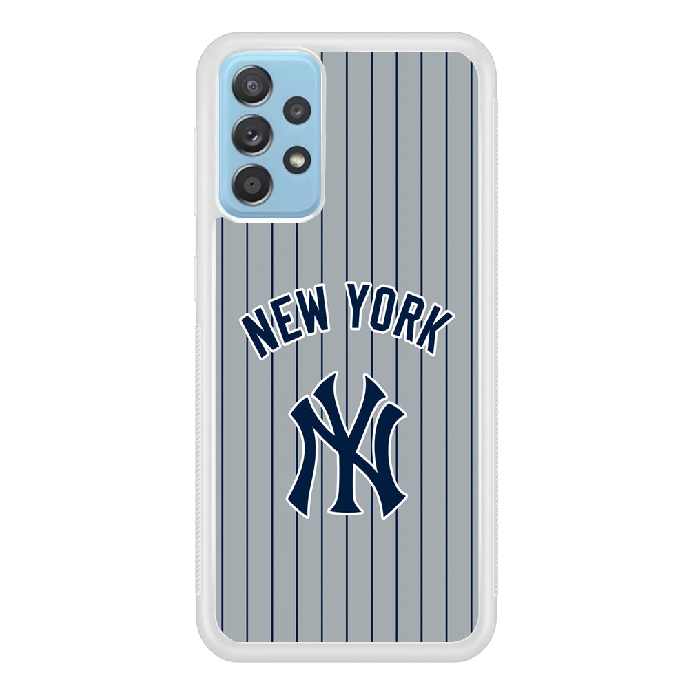 New York Yankees Curves Line Jersey Samsung Galaxy A52 Case