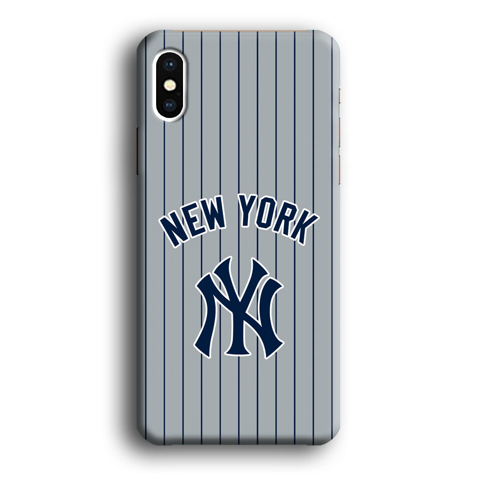 New York Yankees Curves Line Jersey iPhone X Case