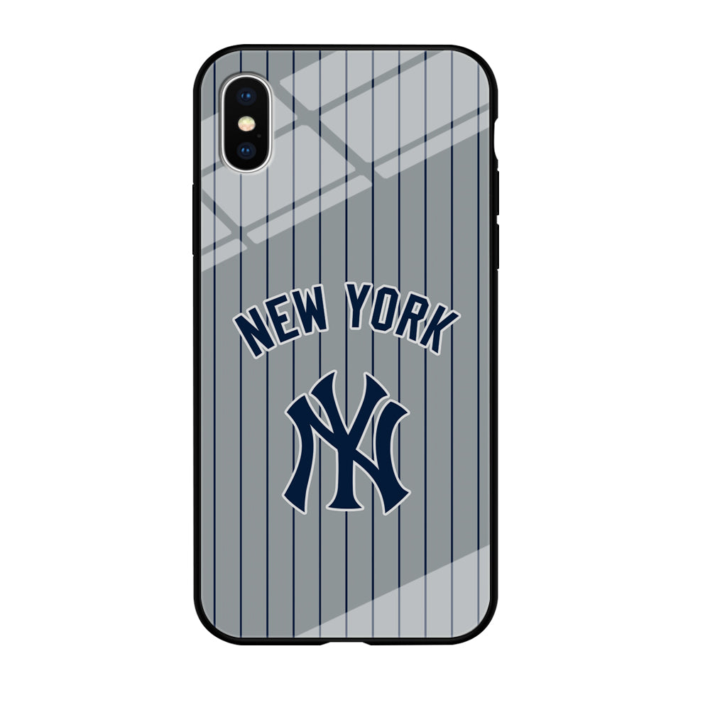 New York Yankees Curves Line Jersey iPhone X Case