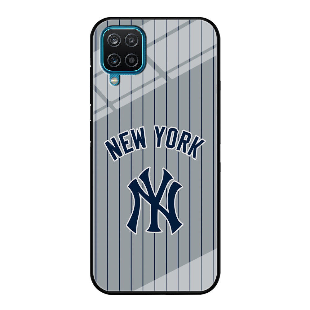 New York Yankees Curves Line Jersey Samsung Galaxy A12 Case