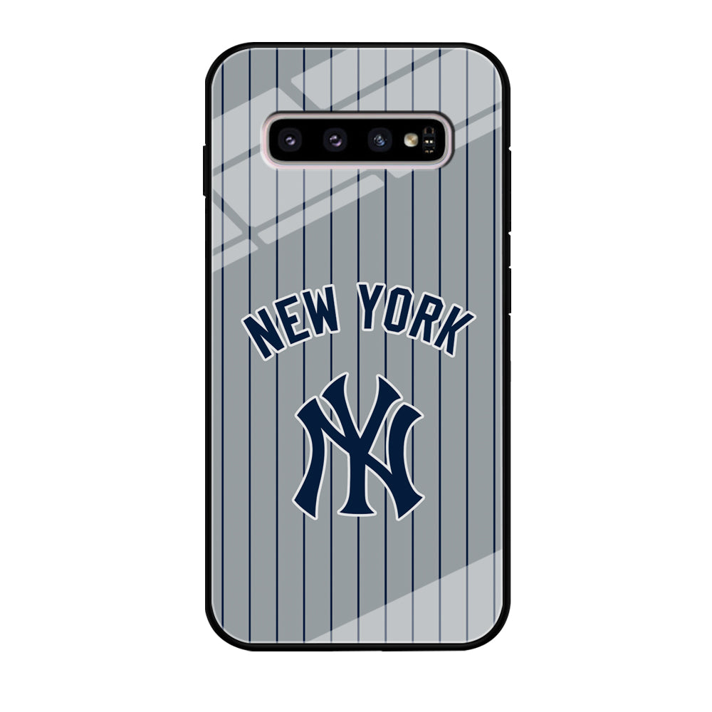 New York Yankees Curves Line Jersey Samsung Galaxy S10 Case