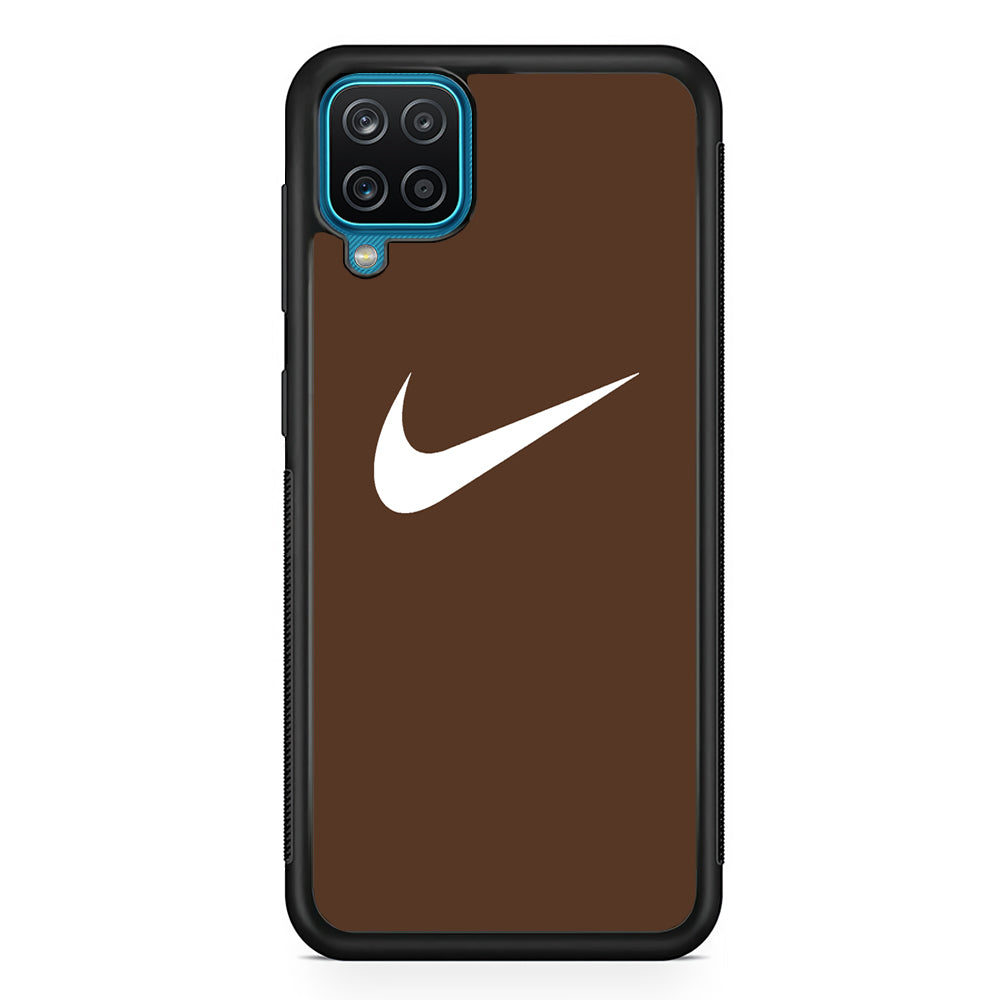 Nike Dark Chocolate Simple Samsung Galaxy A12 Case