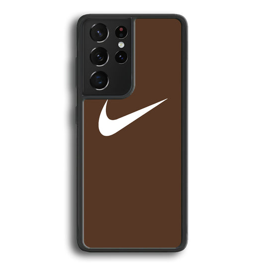 Nike Dark Chocolate Simple Samsung Galaxy S21 Ultra Case