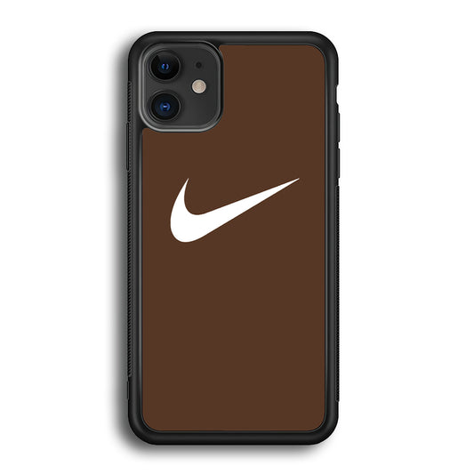 Nike Dark Chocolate Simple iPhone 12 Case