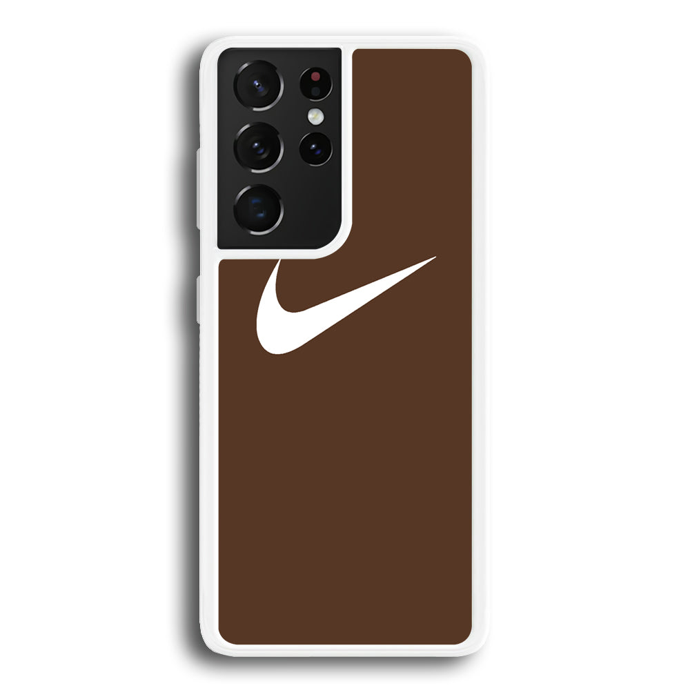 Nike Dark Chocolate Simple Samsung Galaxy S21 Ultra Case