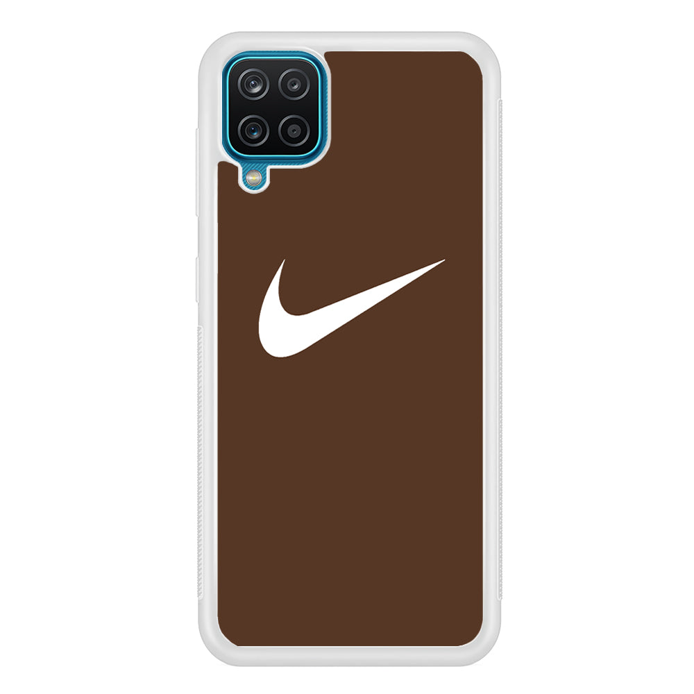 Nike Dark Chocolate Simple Samsung Galaxy A12 Case