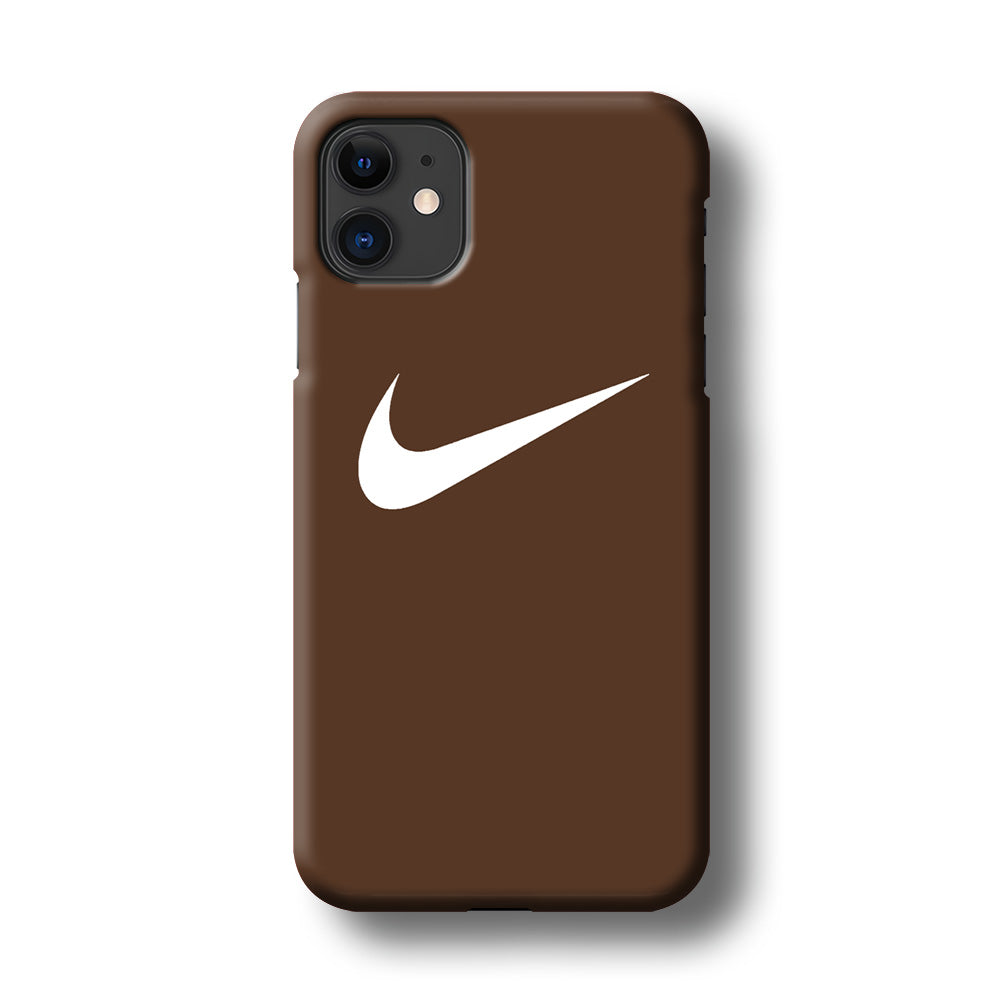 Nike Dark Chocolate Simple iPhone 11 Case