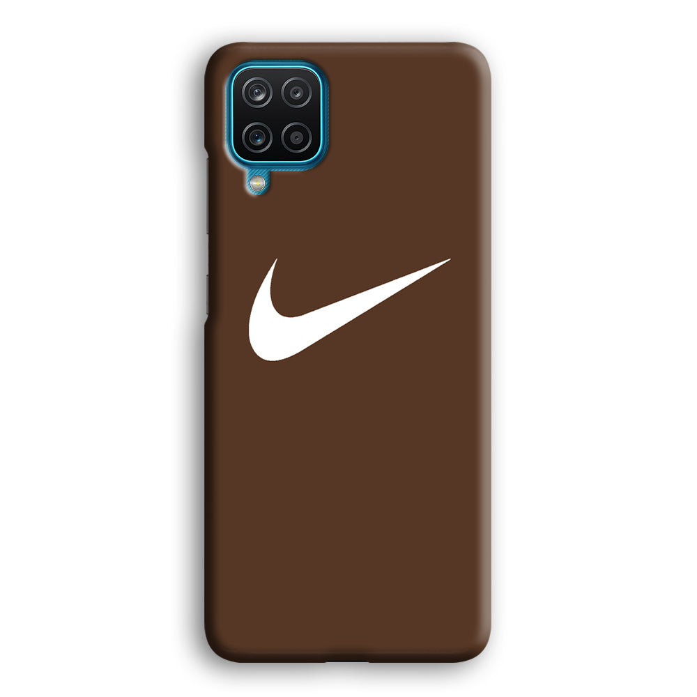 Nike Dark Chocolate Simple Samsung Galaxy A12 Case