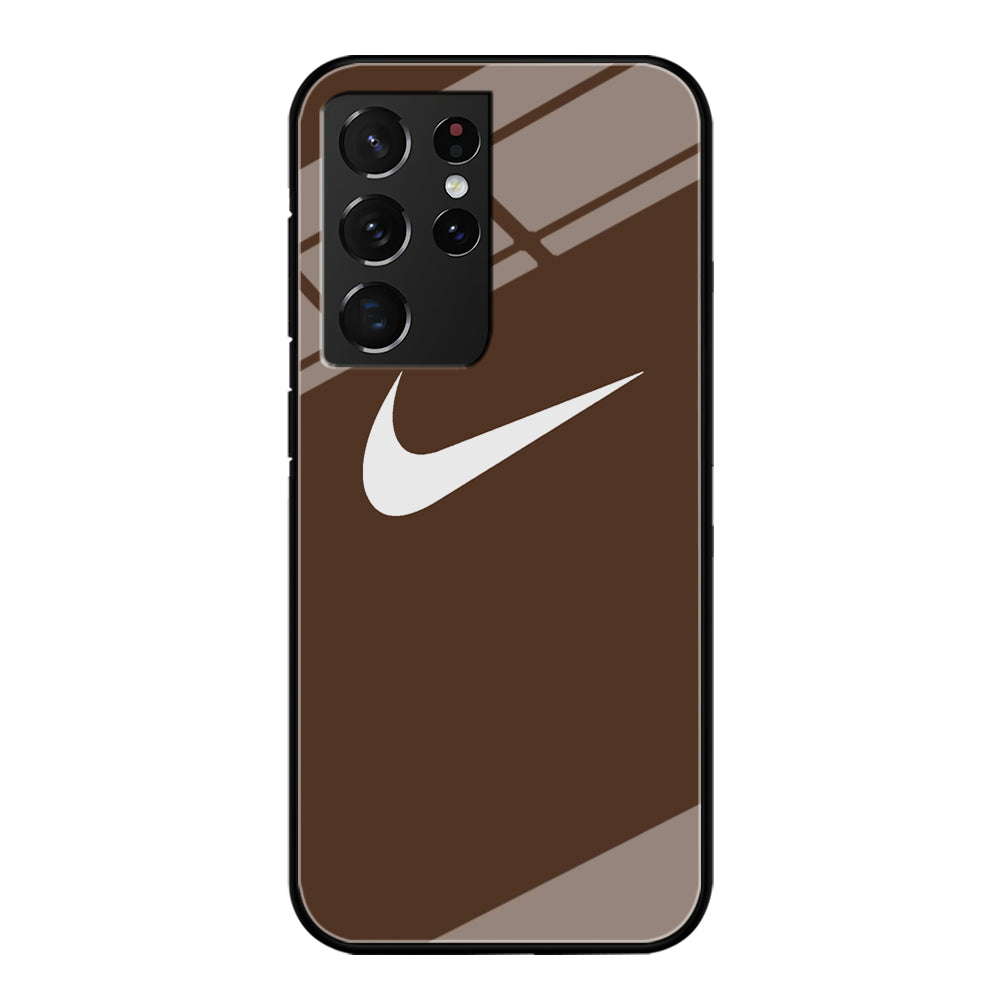 Nike Dark Chocolate Simple Samsung Galaxy S21 Ultra Case