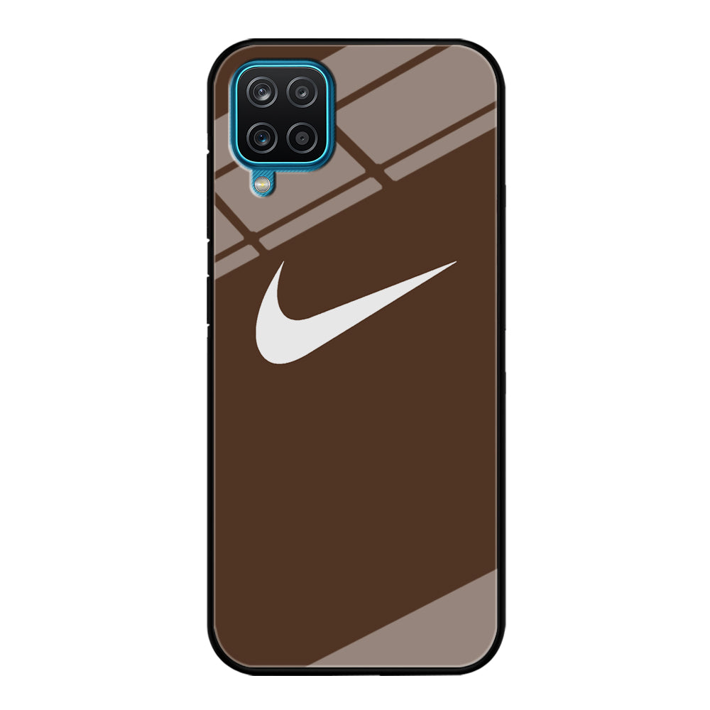 Nike Dark Chocolate Simple Samsung Galaxy A12 Case