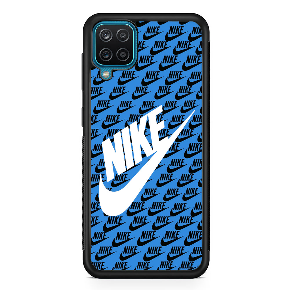 Nike Doodle Logo Blue Samsung Galaxy A12 Case