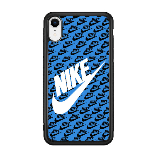 Nike Doodle Logo Blue iPhone XR Case