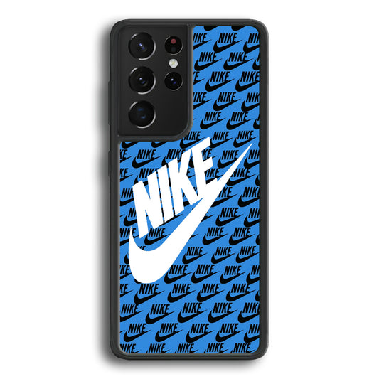 Nike Doodle Logo Blue Samsung Galaxy S21 Ultra Case - Carneyforia