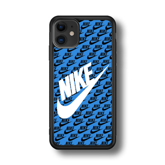 Nike Doodle Logo Blue iPhone 11 Case