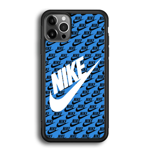 Nike Doodle Logo Blue iPhone 12 Pro Case