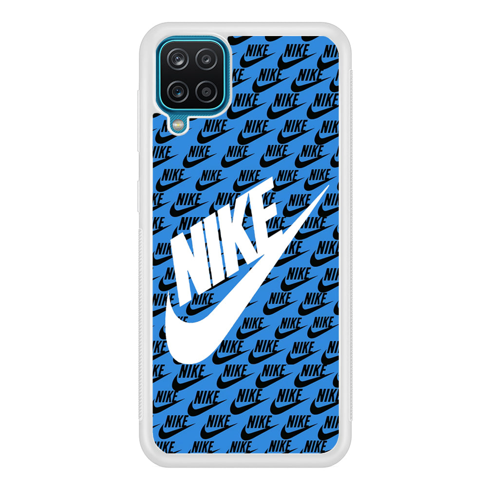 Nike Doodle Logo Blue Samsung Galaxy A12 Case