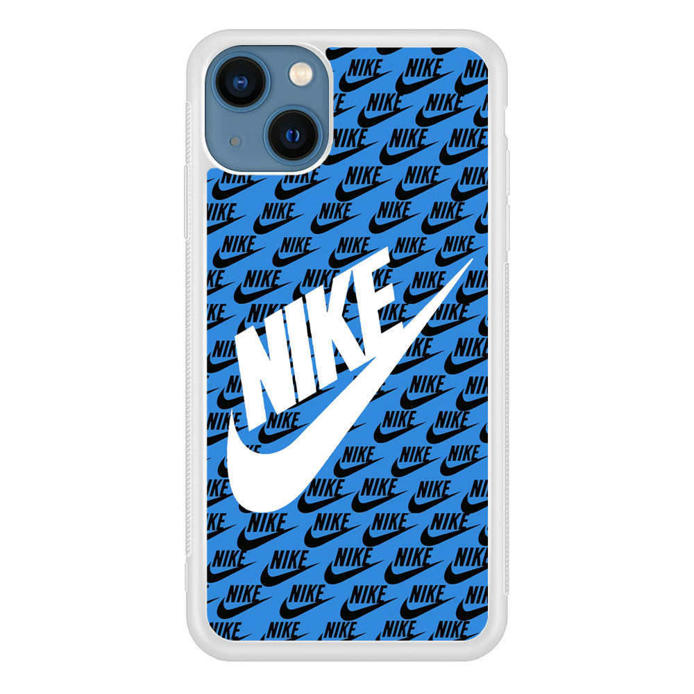 Nike Doodle Logo Blue iPhone 13 Case