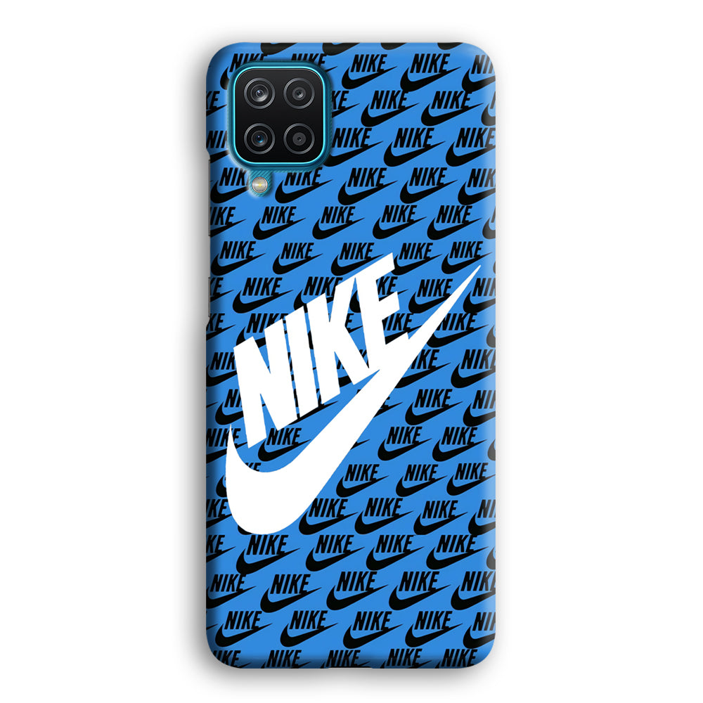 Nike Doodle Logo Blue Samsung Galaxy A12 Case