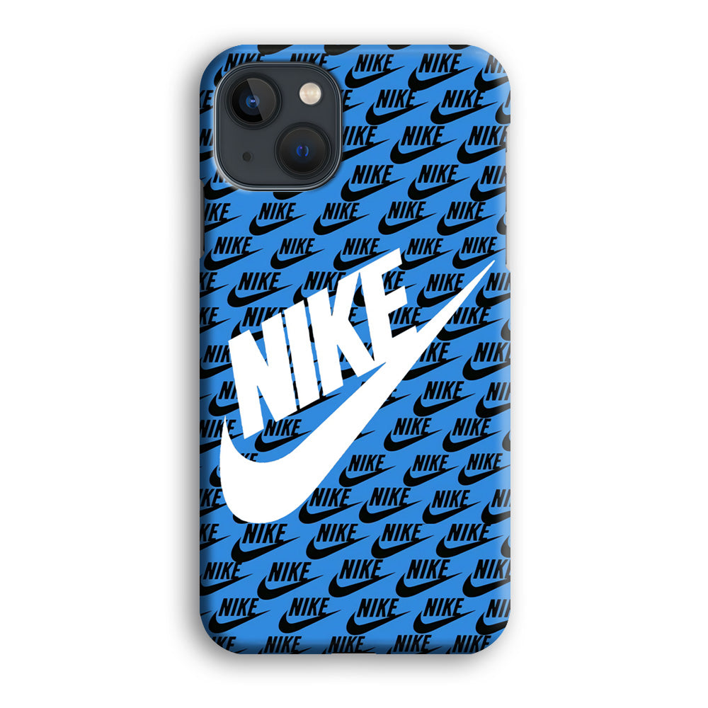 Nike Doodle Logo Blue iPhone 13 Case