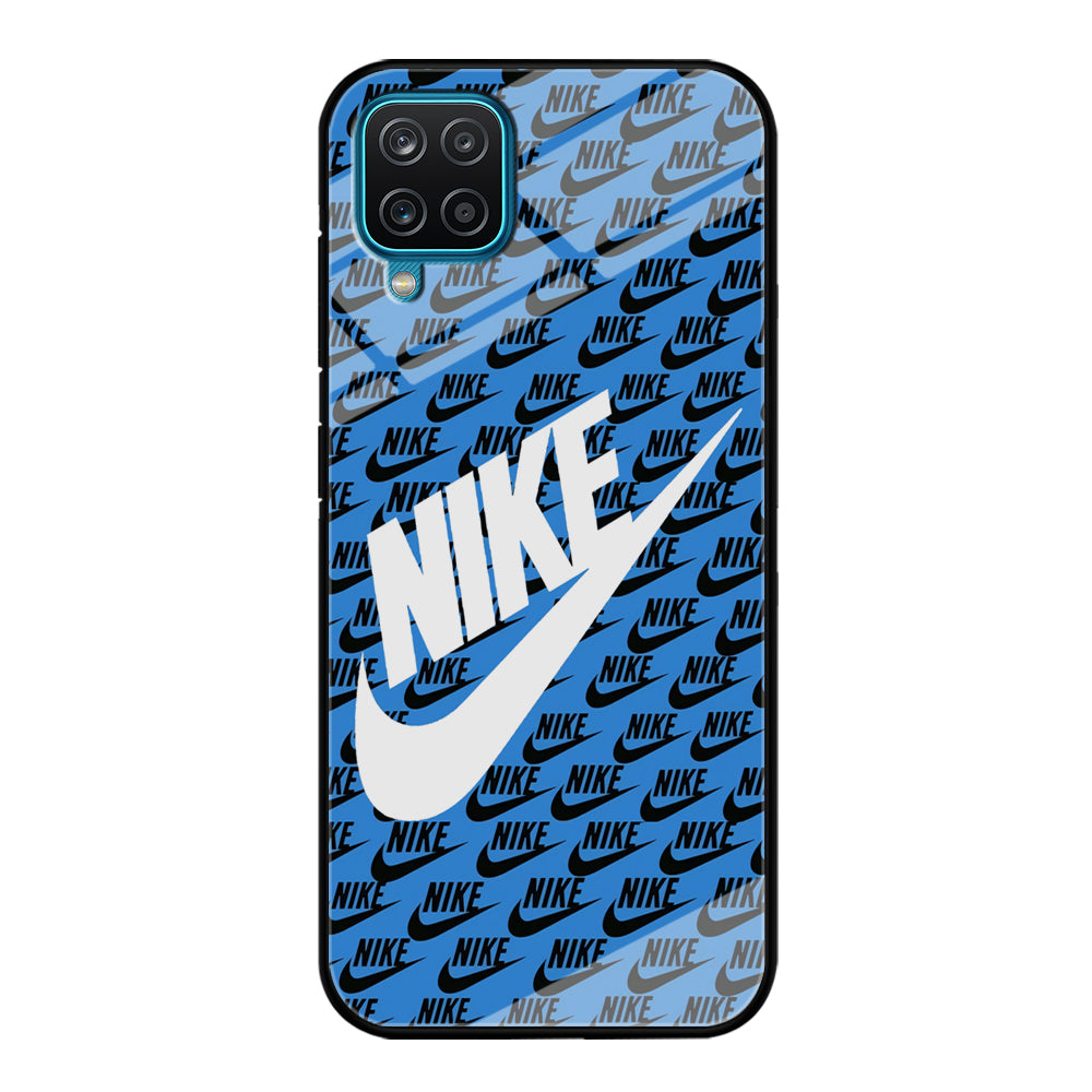 Nike Doodle Logo Blue Samsung Galaxy A12 Case