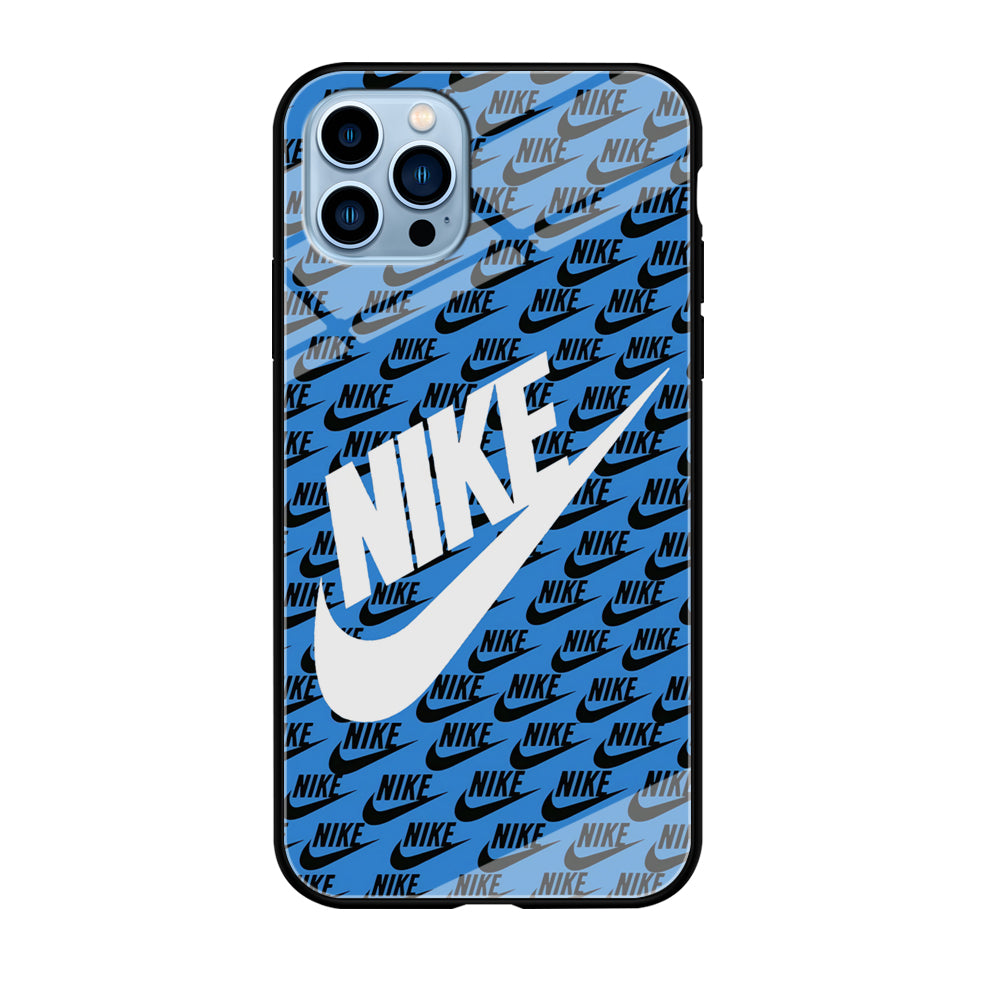 Nike Doodle Logo Blue iPhone 12 Pro Max Case