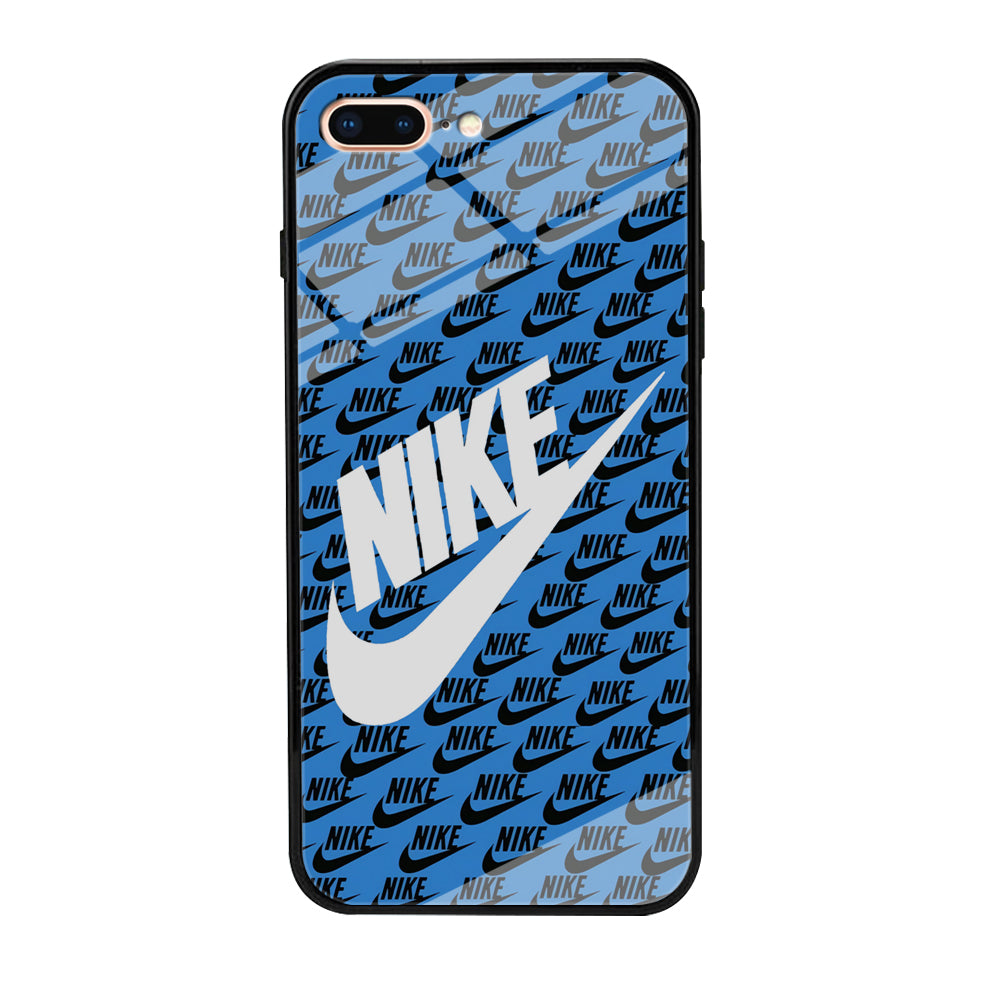 Nike Doodle Logo Blue iPhone 8 Plus Case