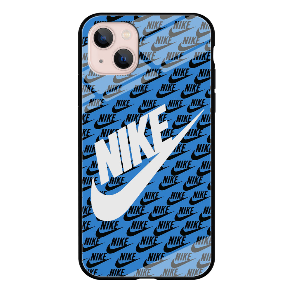 Nike Doodle Logo Blue iPhone 13 Case