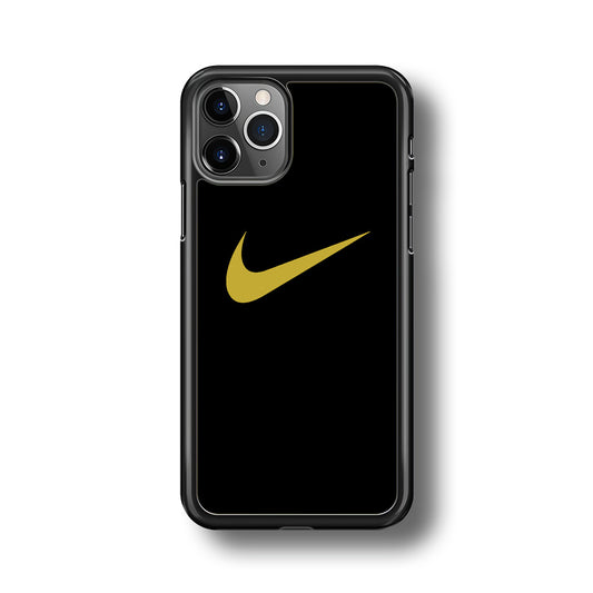 Nike Gold Logo Black iPhone 11 Pro Case