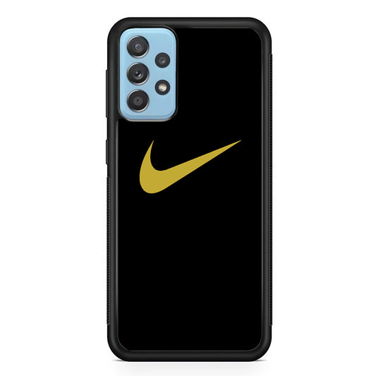 Nike Gold Logo Black Samsung Galaxy A52 Case