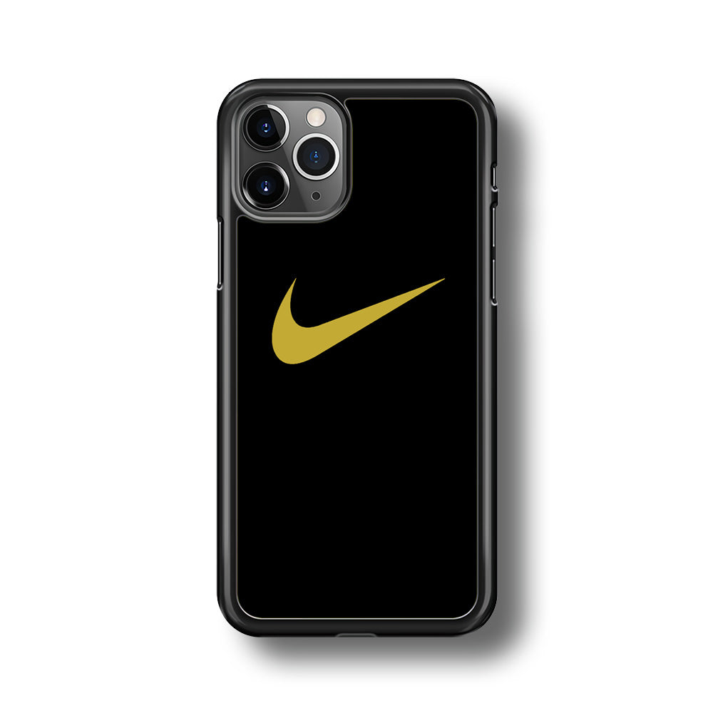 Nike Gold Logo Black iPhone 11 Pro Max Case