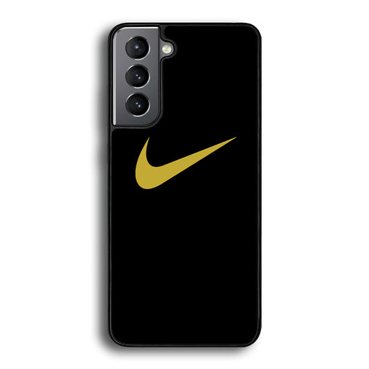 Nike Gold Logo Black Samsung Galaxy S21 Case