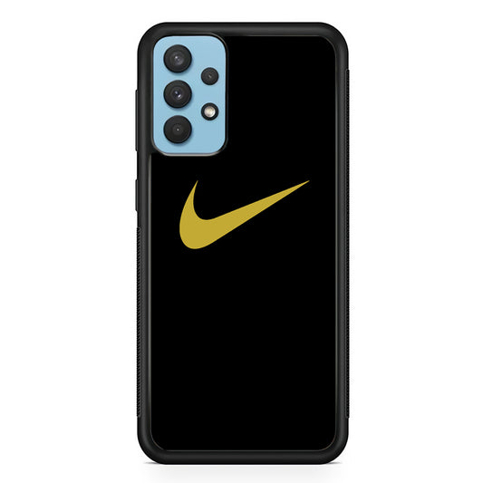 Nike Gold Logo Black Samsung Galaxy A32 Case