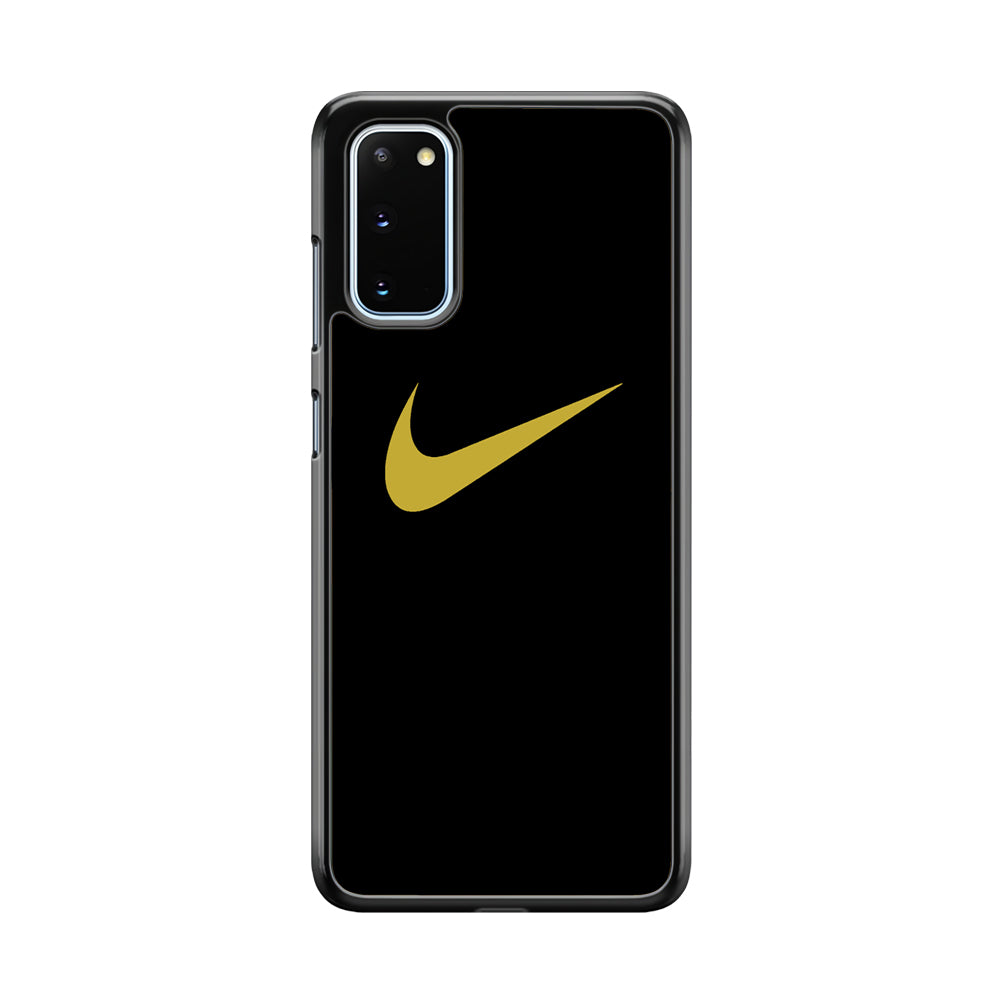 Nike Gold Logo Black Samsung Galaxy S20 Case