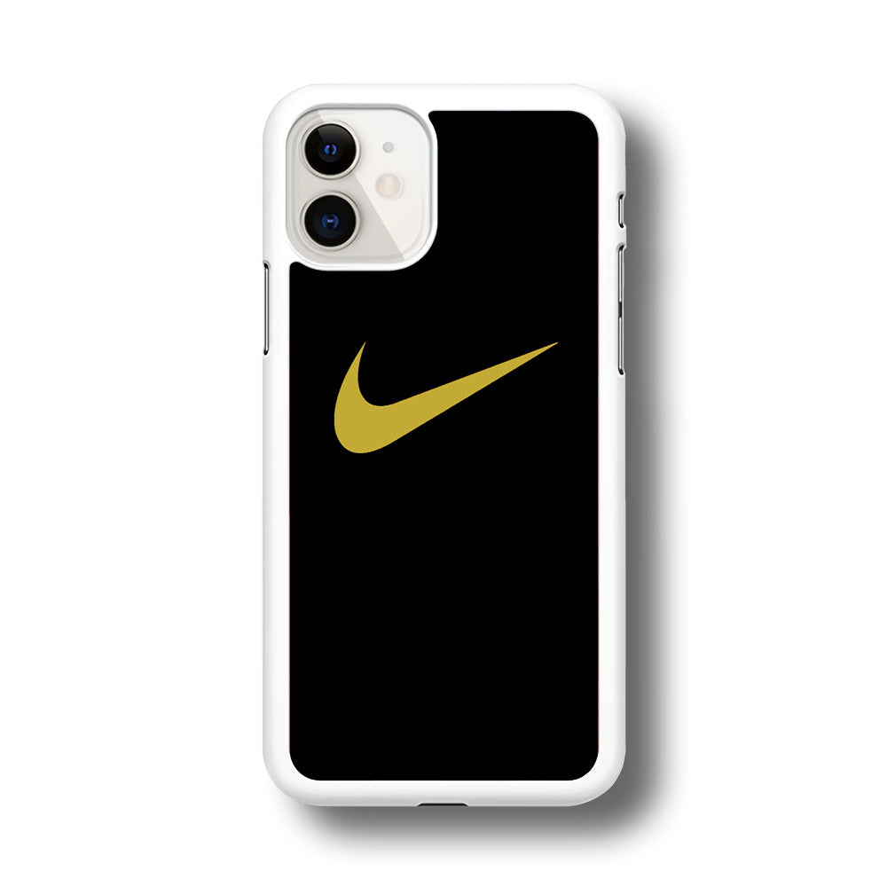 Nike Gold Logo Black iPhone 11 Case