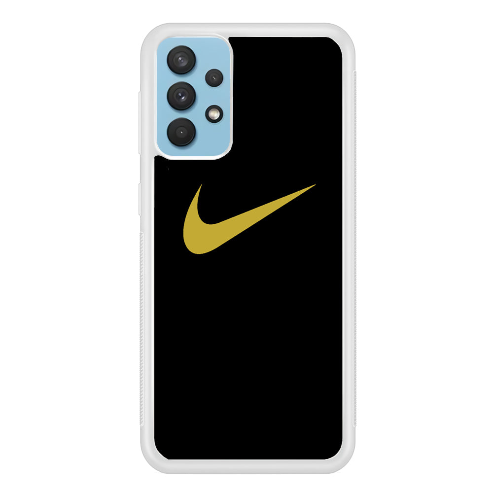 Nike Gold Logo Black Samsung Galaxy A32 Case