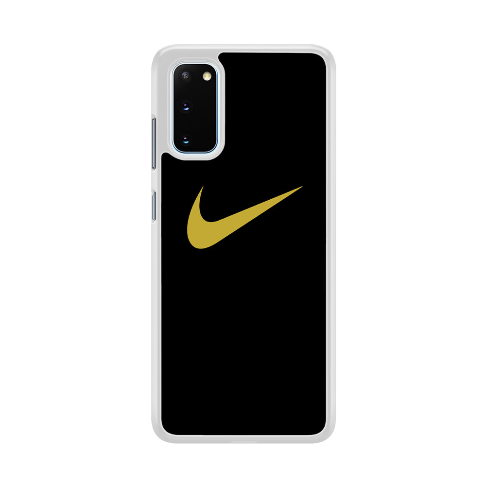 Nike Gold Logo Black Samsung Galaxy S20 Case