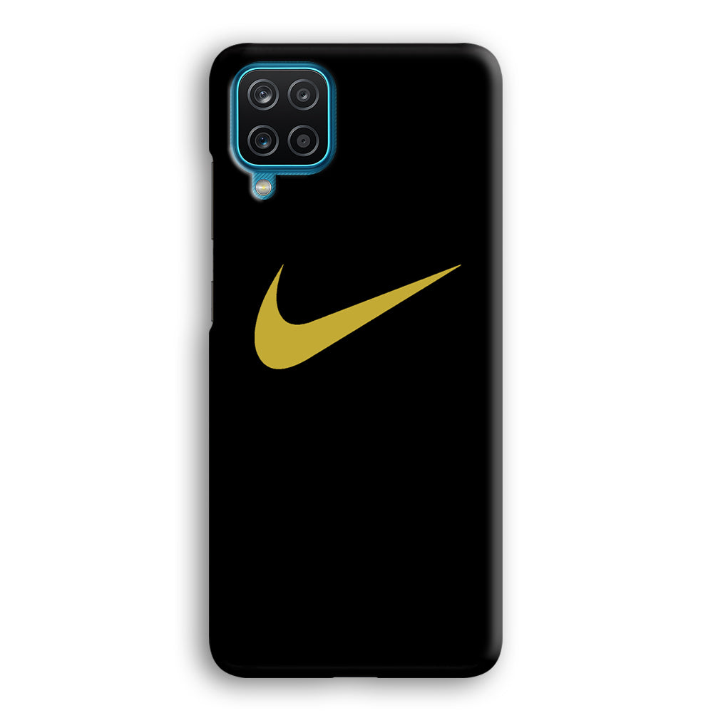 Nike Gold Logo Black Samsung Galaxy A12 Case