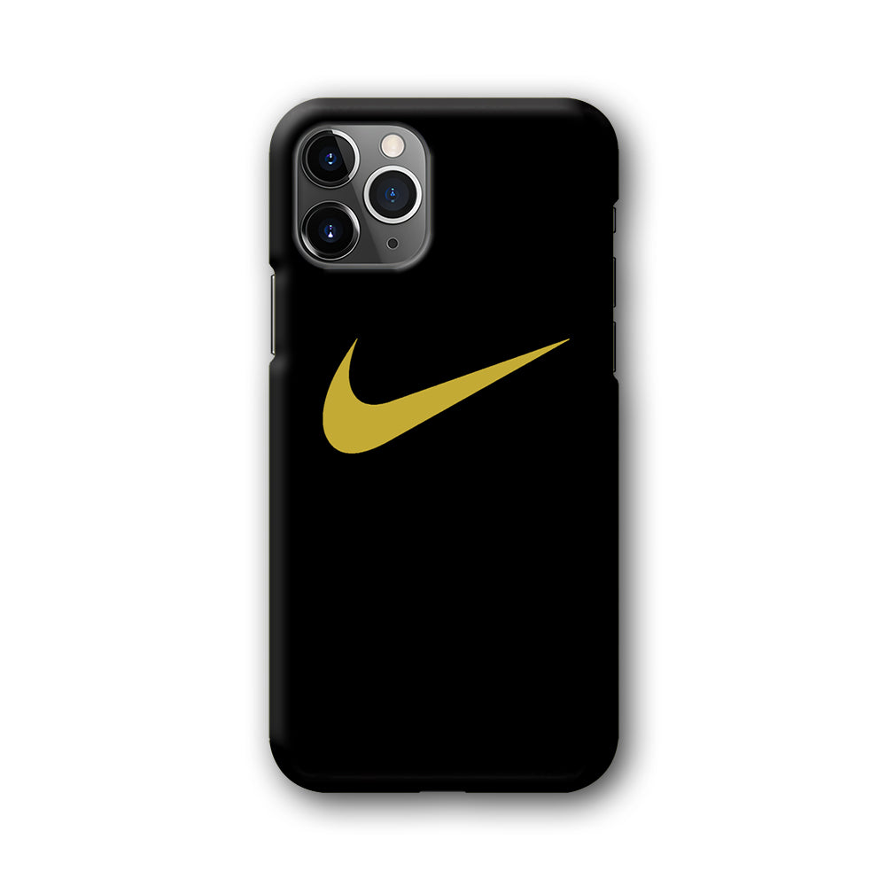 Nike Gold Logo Black iPhone 11 Pro Case