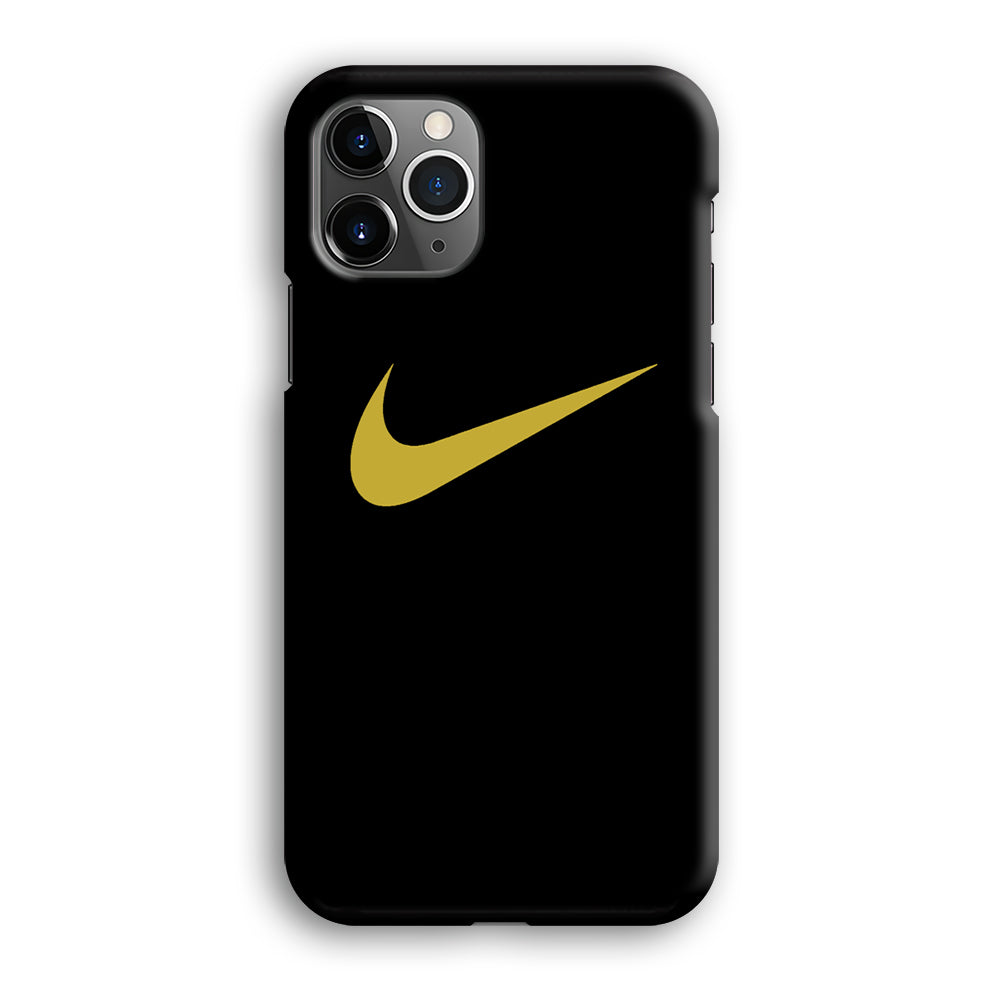 Nike Gold Logo Black iPhone 12 Pro Max Case