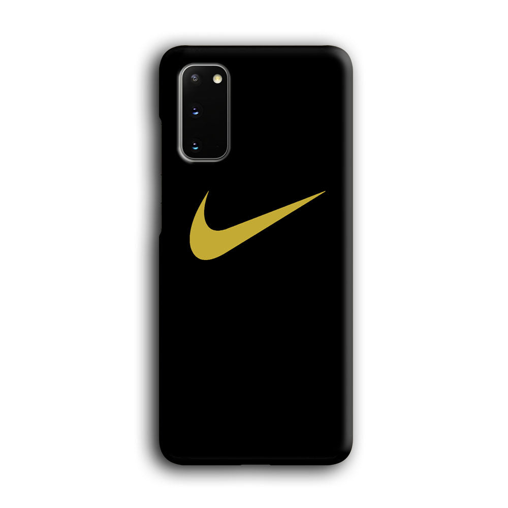 Nike Gold Logo Black Samsung Galaxy S20 Case