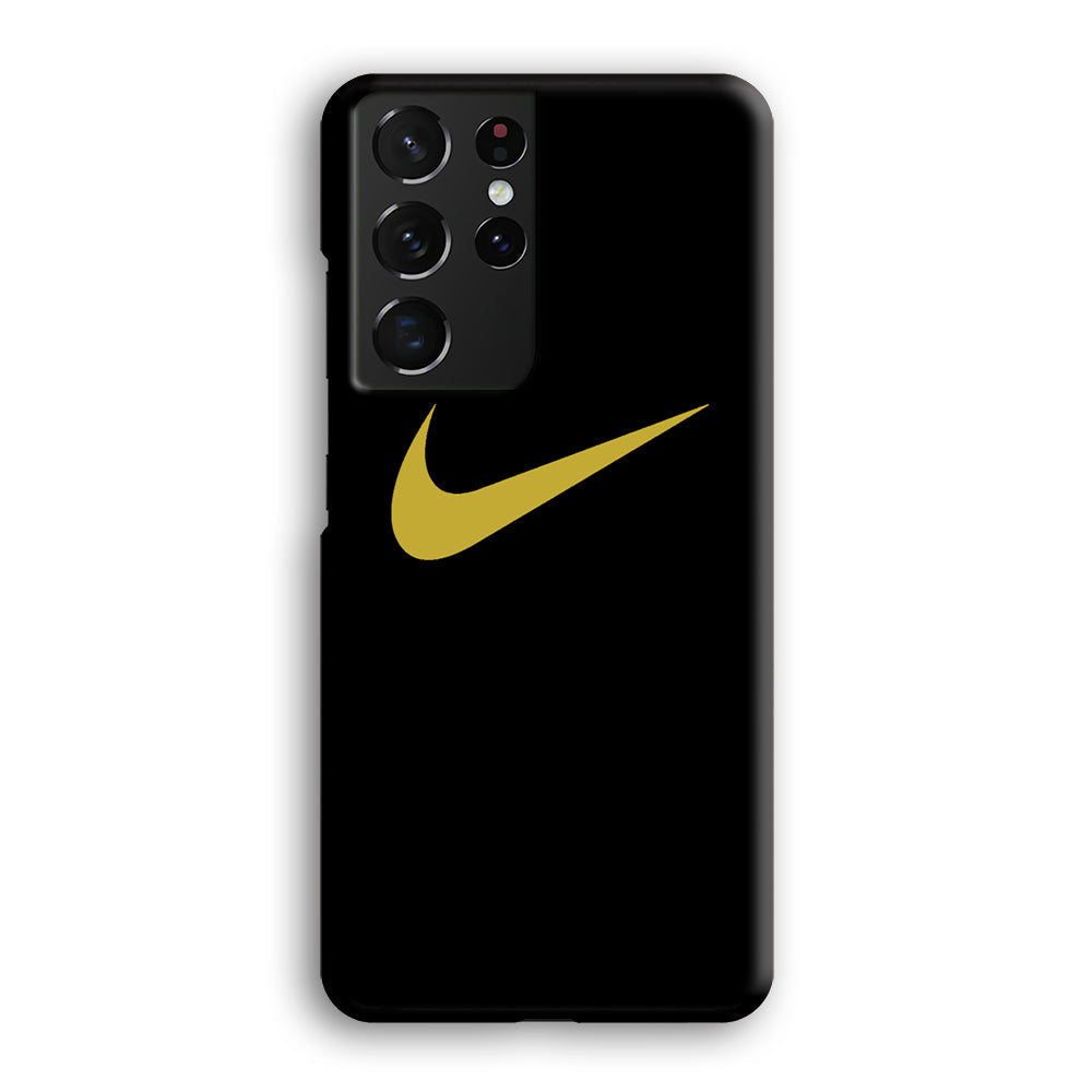 Nike Gold Logo Black Samsung Galaxy S21 Ultra Case