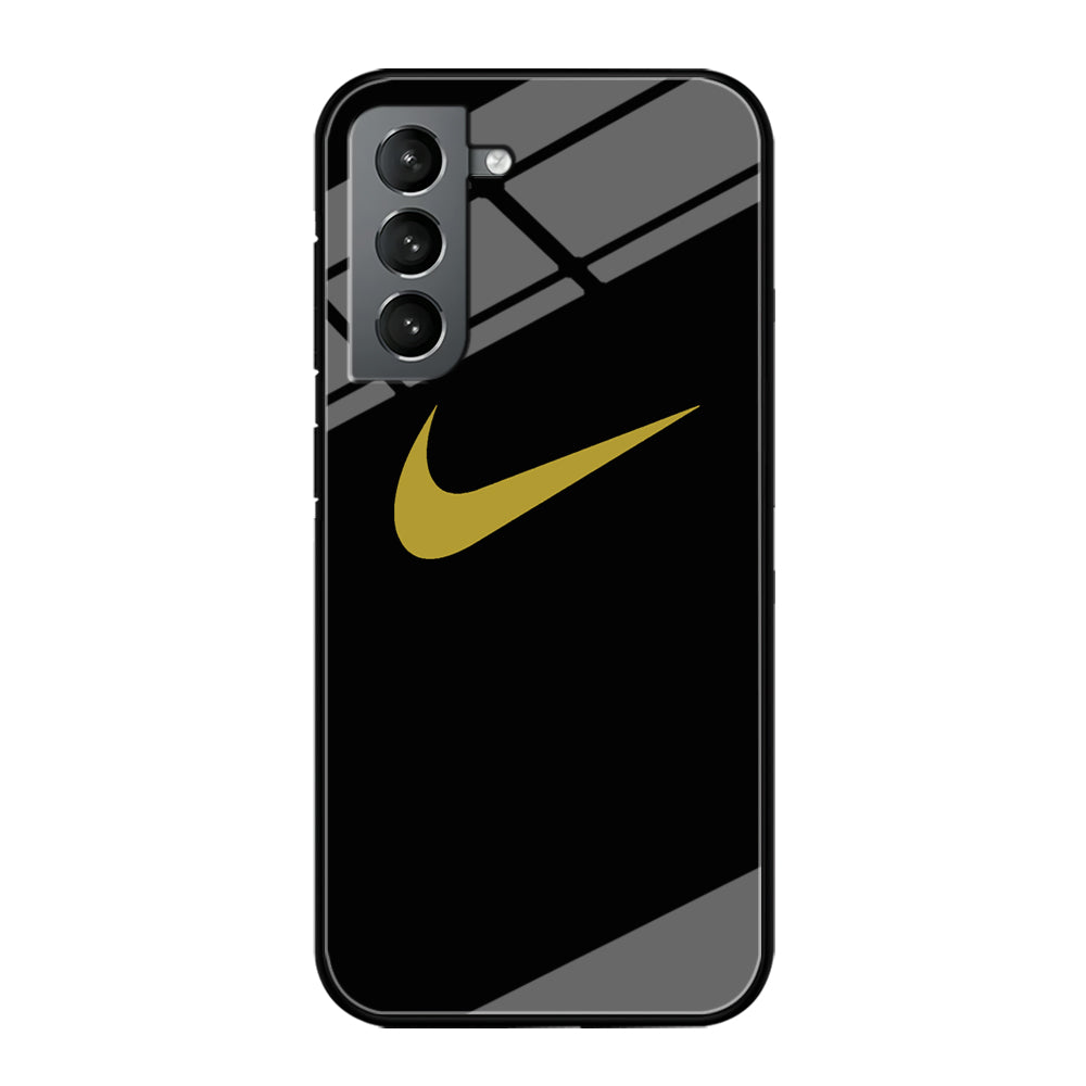 Nike Gold Logo Black Samsung Galaxy S21 Case