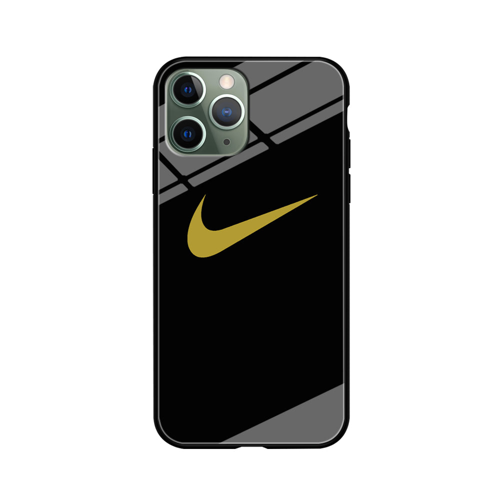 Nike Gold Logo Black iPhone 11 Pro Case