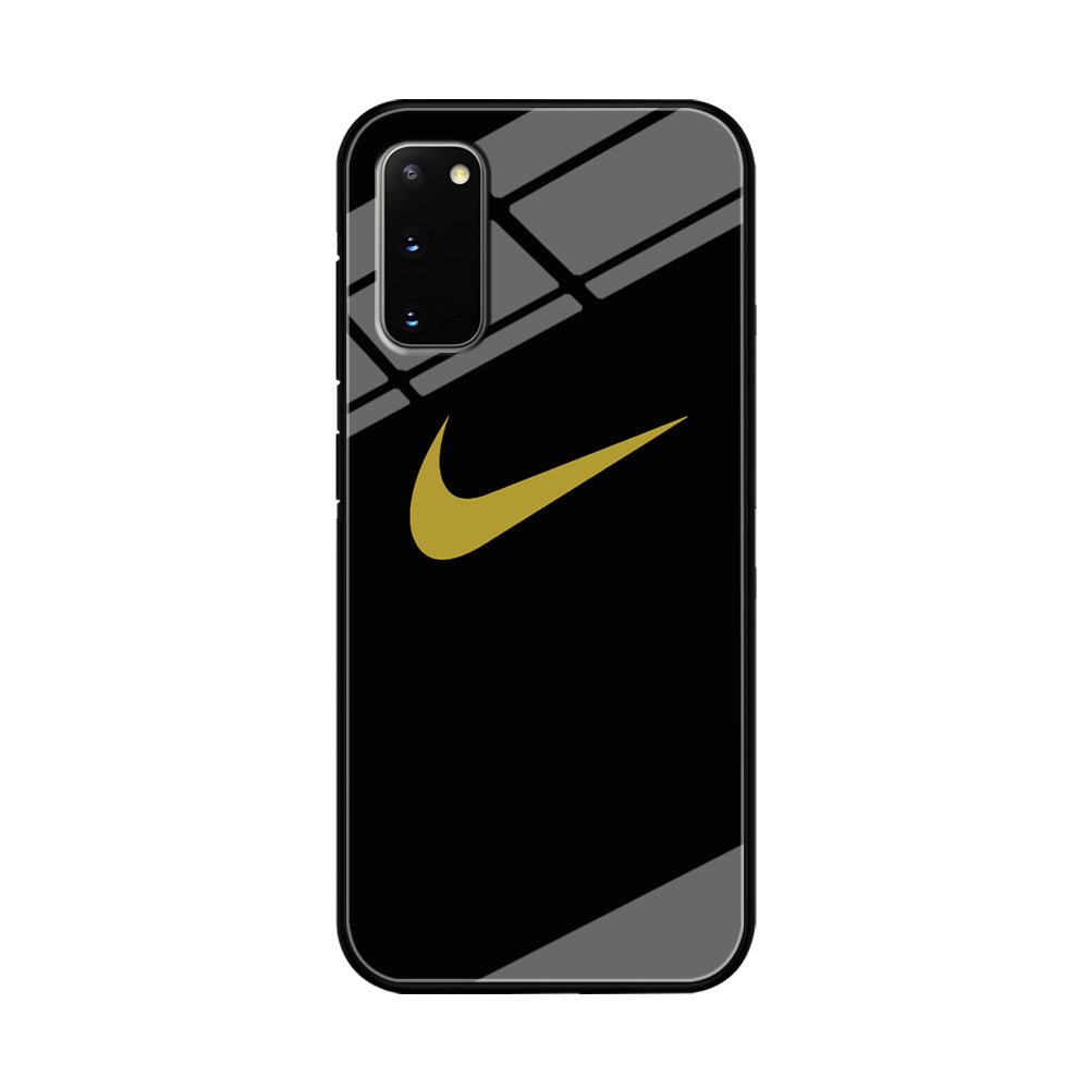 Nike Gold Logo Black Samsung Galaxy S20 Case