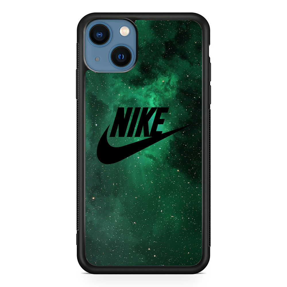 Nike Green Galaxy iPhone 13 Case